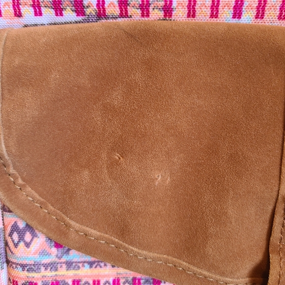 Roxy Peach Southwest Style Backpack with Suede Bottom & Laptop Sleeve - Picture 4 of 12